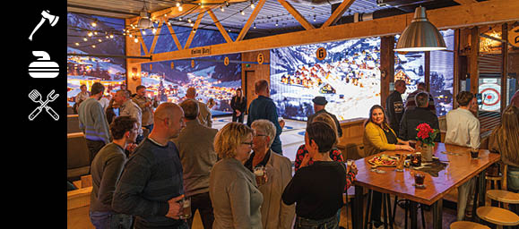 Bijlwerpen, Curling & Food